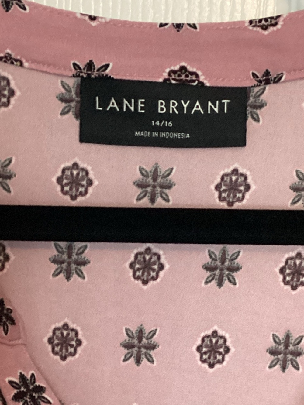 Lane Bryant Mauve Floral-Print V-Neck Tunic - Picture 4 of 5